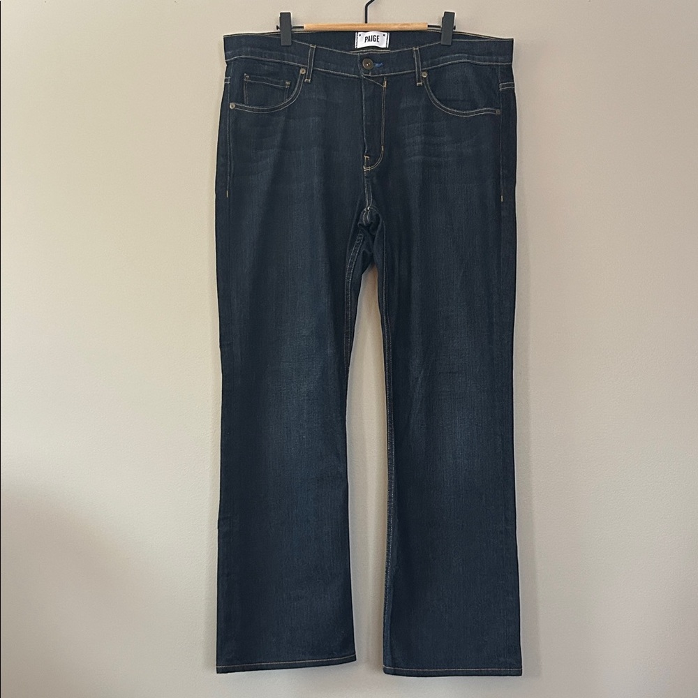 Paige Men’s Relaxed Straight Leg Doheny Jeans Sz 34 Dark Indigo‎ Blue Rinse